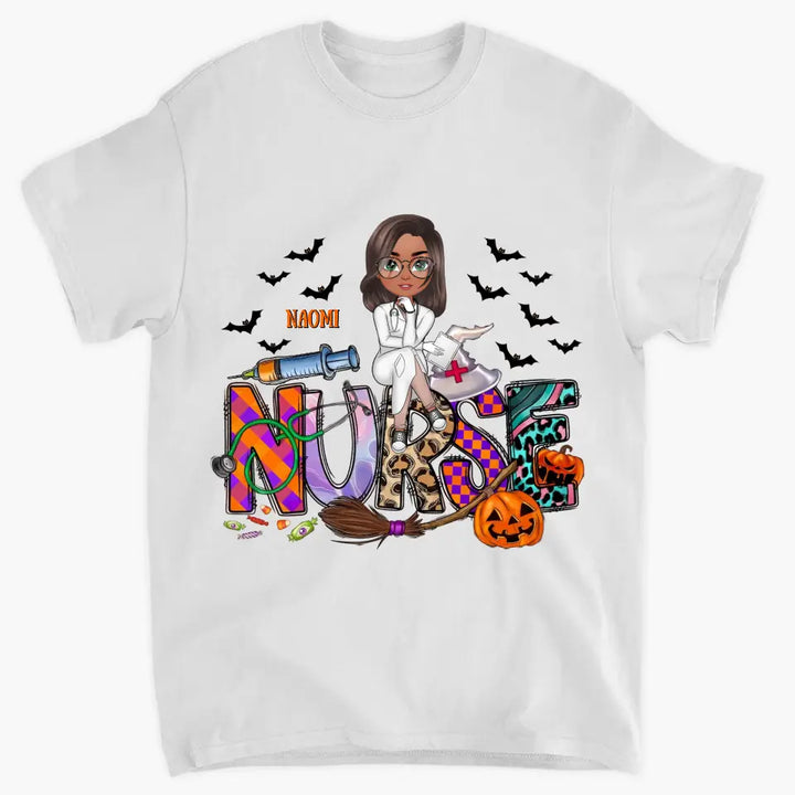 Halloween Nurse V2 - Personalized Custom T-shirt - Halloween, Nurse's Day, Appreciation Gift For Nurse