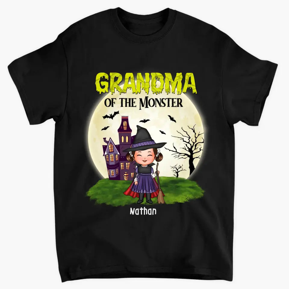 Grandma Of The Monsters - Personalized Custom T-shirt - Halloween Gift For Grandma
