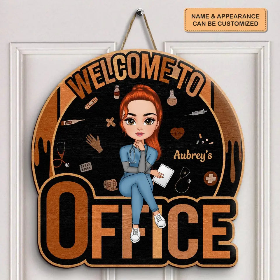 Nurse's Office - Personalized Custom Door Sign - Nurse's Day, Appreciation Gift For Nurse