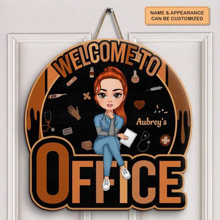 Nurse's Office - Personalized Custom Door Sign - Nurse's Day, Appreciation Gift For Nurse