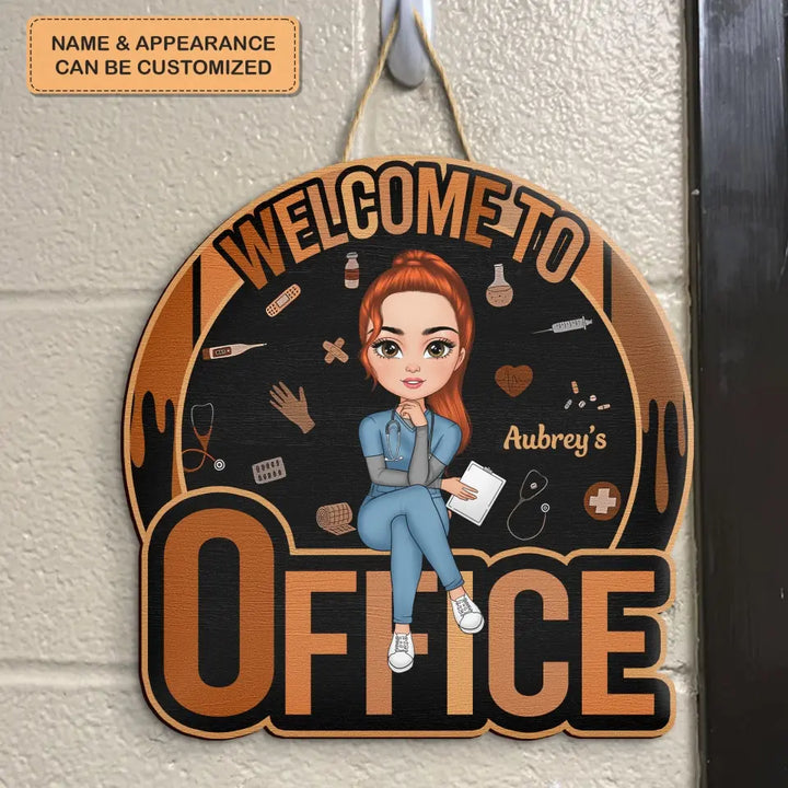 Nurse's Office - Personalized Custom Door Sign - Nurse's Day, Appreciation Gift For Nurse