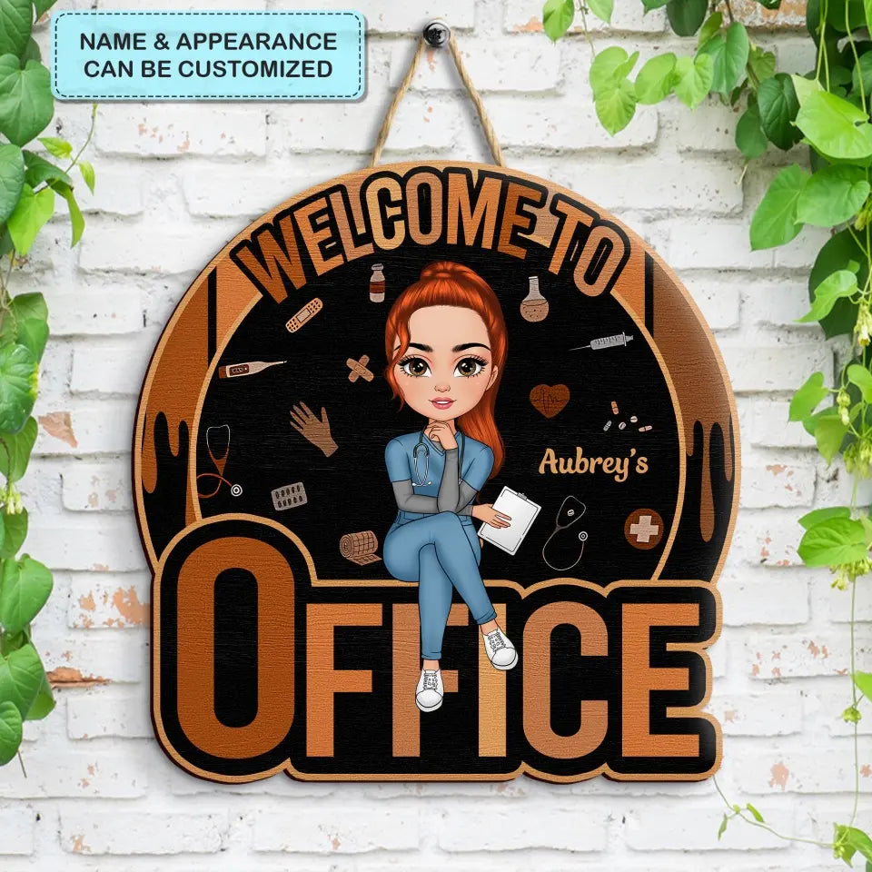 Nurse's Office - Personalized Custom Door Sign - Nurse's Day, Appreciation Gift For Nurse