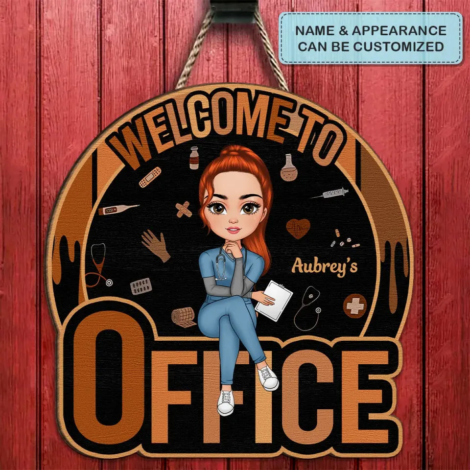 Nurse's Office - Personalized Custom Door Sign - Nurse's Day, Appreciation Gift For Nurse