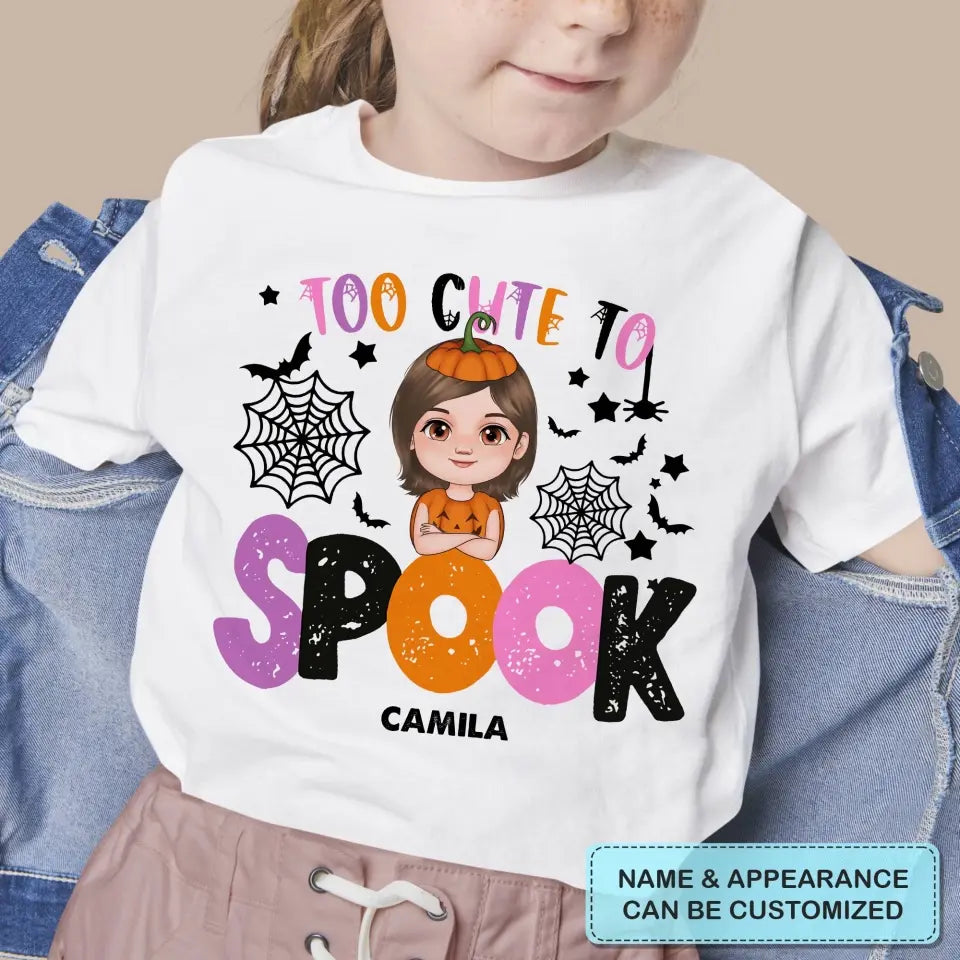 Too Cute To Spook - Personalized Custom T-shirt - Halloween Gift For Kid