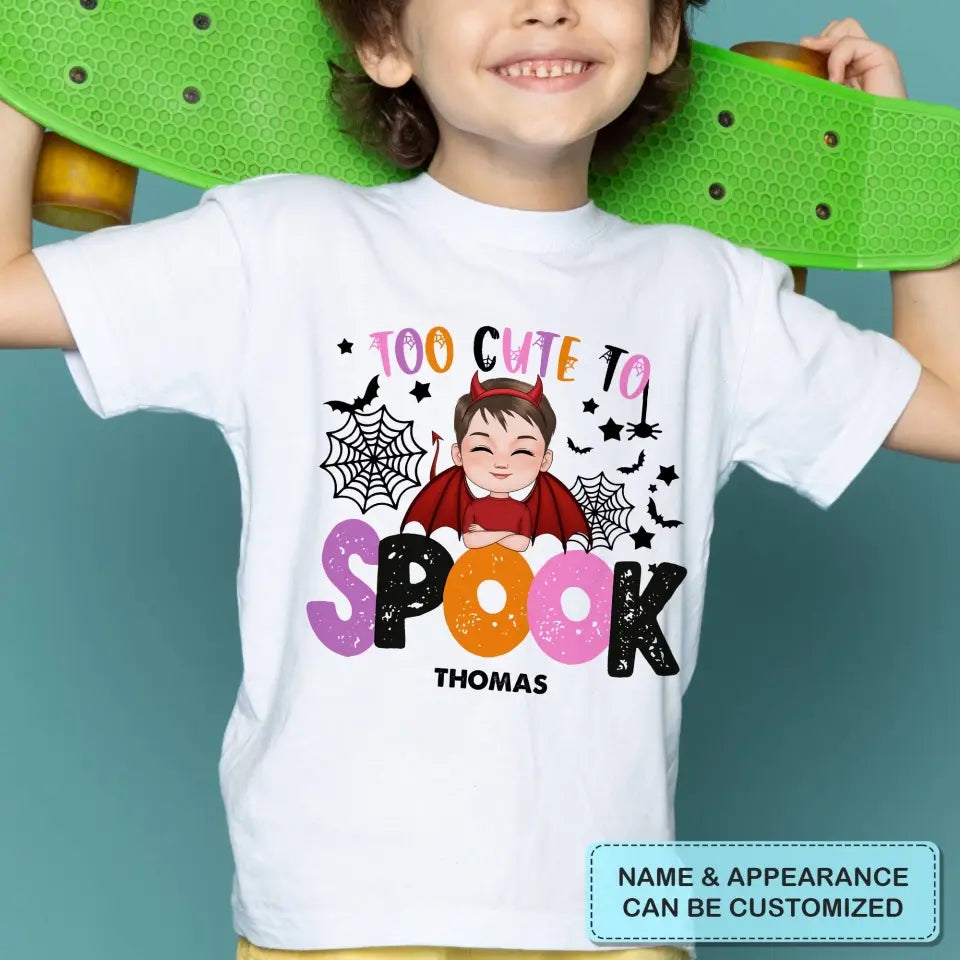 Too Cute To Spook - Personalized Custom T-shirt - Halloween Gift For Kid