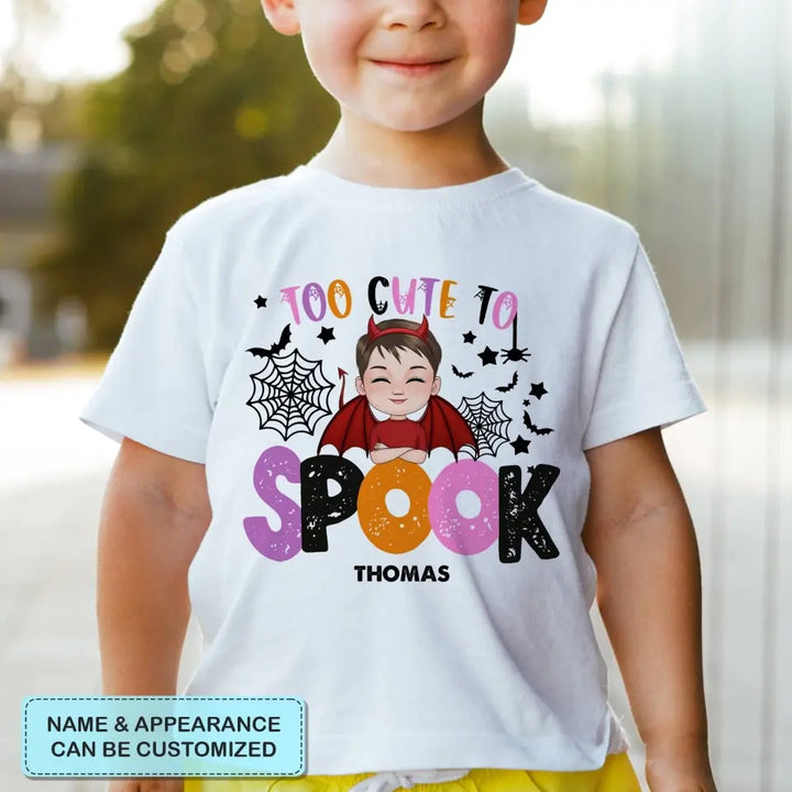 Too Cute To Spook - Personalized Custom T-shirt - Halloween Gift For Kid