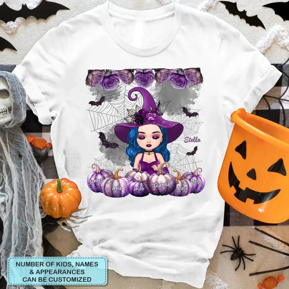 Grandma Witch- Personalized Custom T-shirt - Halloween Gift For Grandma, Mother