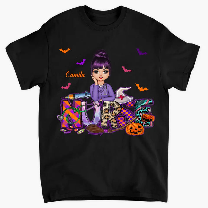 Nurse Spooky Season Witch - Personalized Custom T-shirt - Halloween, Nurse's Day, Appreciation Gift For Nurse
