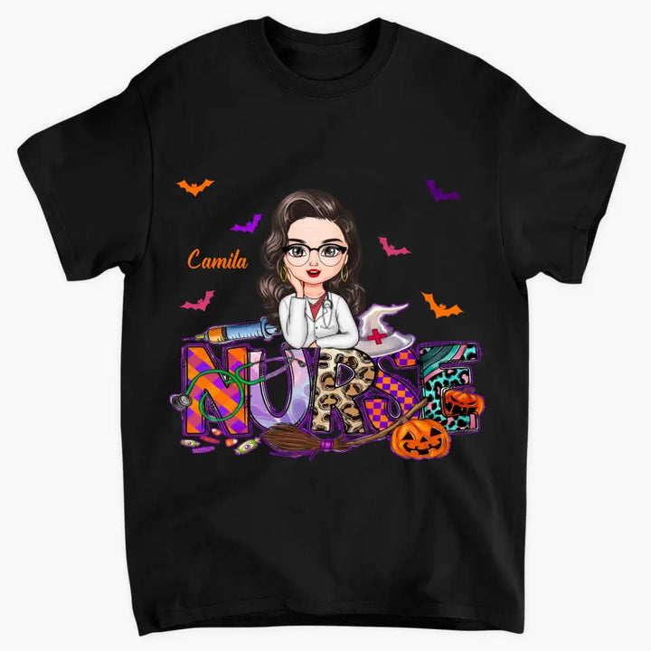 Nurse Spooky Season Witch - Personalized Custom T-shirt - Halloween, Nurse's Day, Appreciation Gift For Nurse