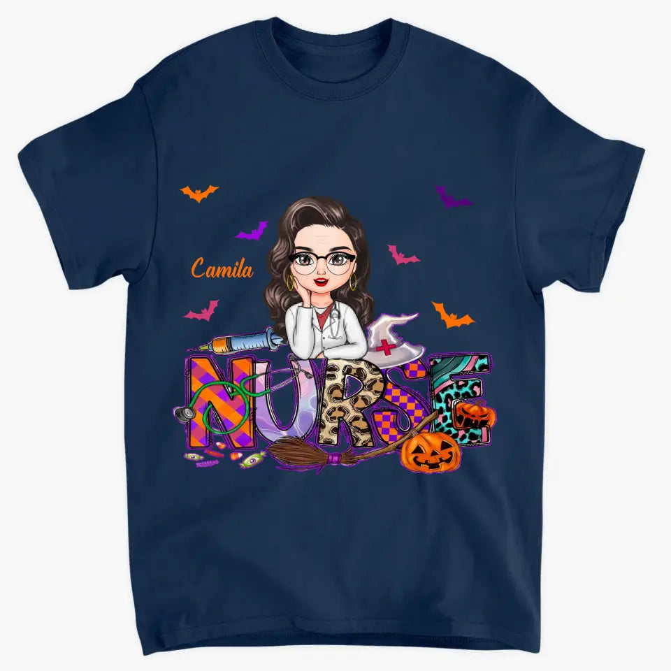Nurse Spooky Season Witch - Personalized Custom T-shirt - Halloween, Nurse's Day, Appreciation Gift For Nurse