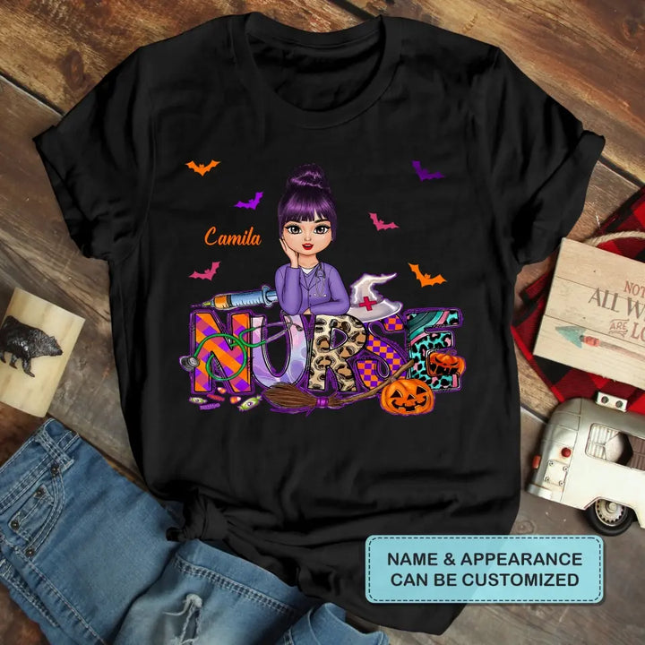 Nurse Spooky Season Witch - Personalized Custom T-shirt - Halloween, Nurse's Day, Appreciation Gift For Nurse
