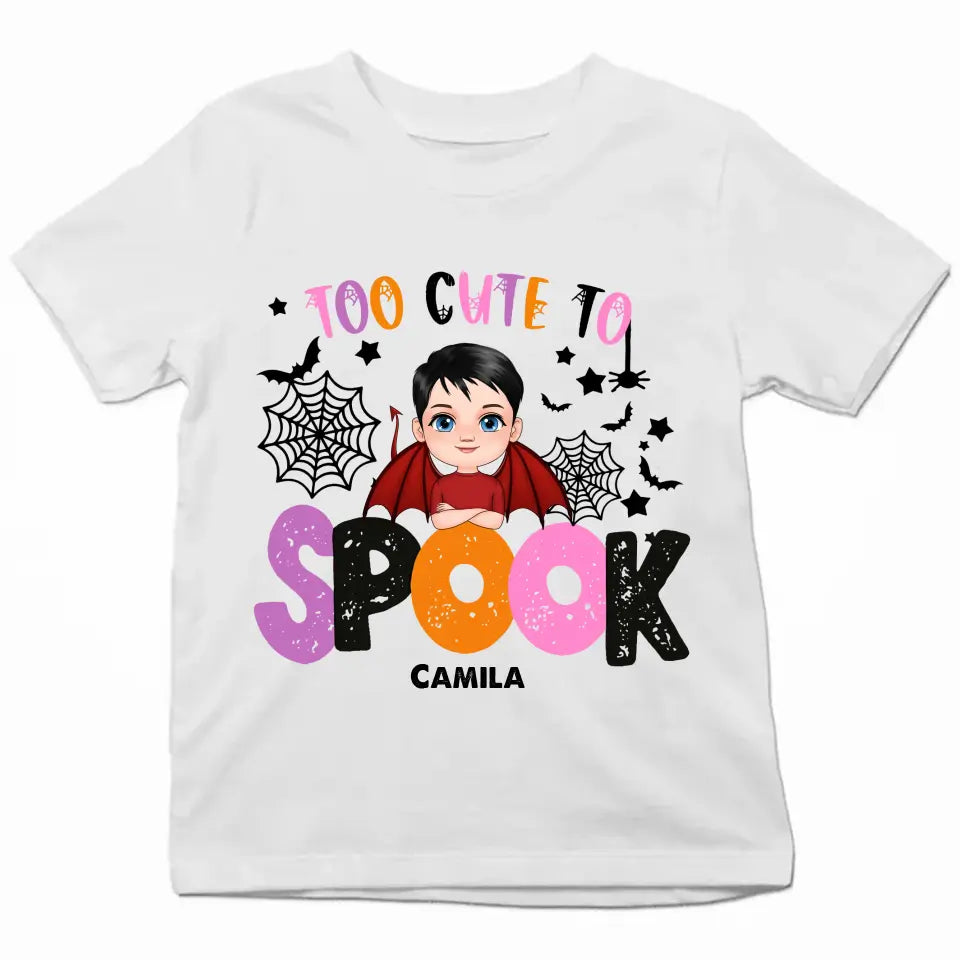 Too Cute To Spook - Personalized Custom T-shirt - Halloween Gift For Kid