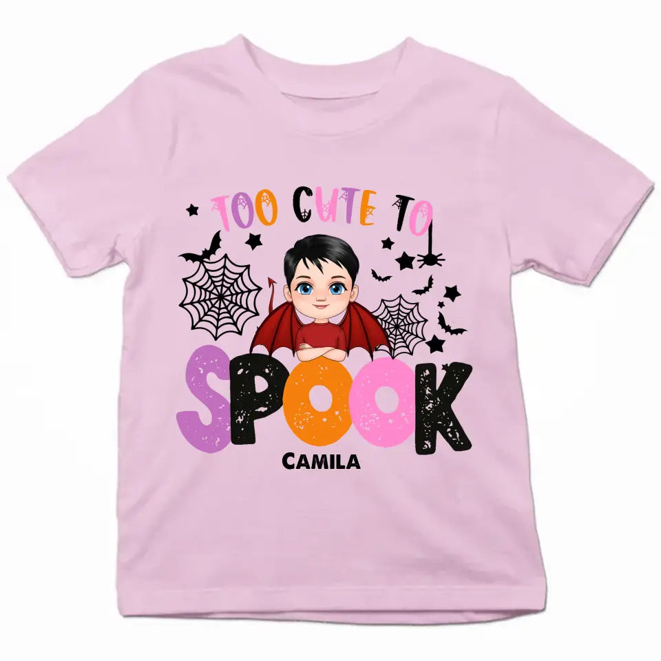 Too Cute To Spook - Personalized Custom T-shirt - Halloween Gift For Kid