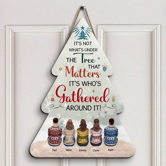 Family Matters - Personalized Custom Door Sign - Christmas Gift For Mom, Dad, Family