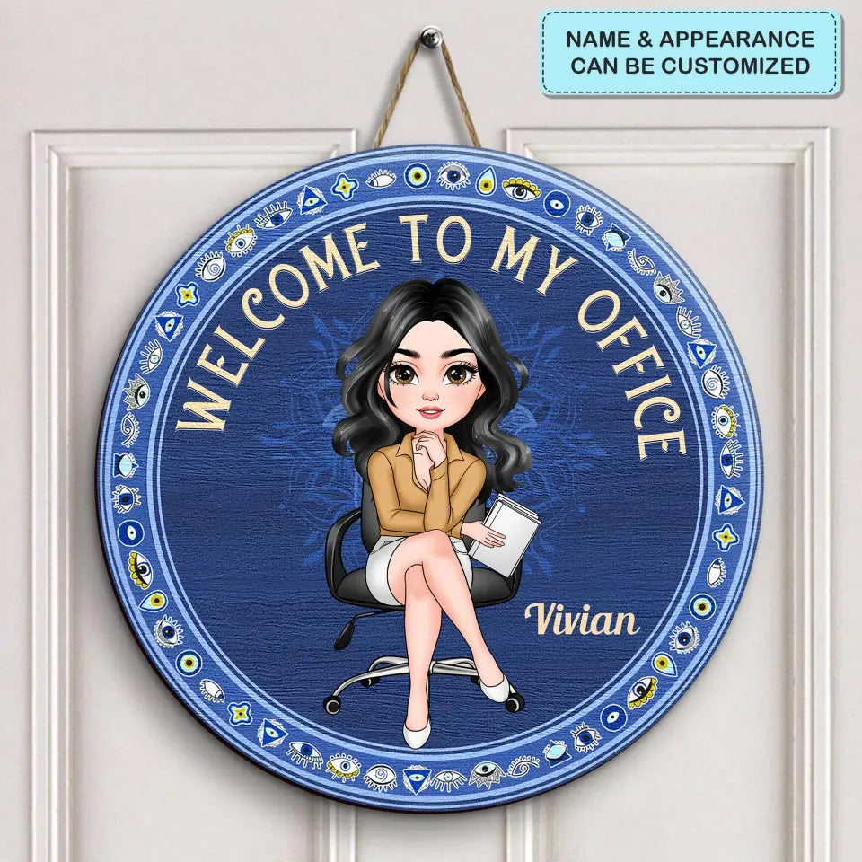 Welcome To My Office - Personalized Custom Door Sign - Home Decor Gift For Office Staff, Colleague
