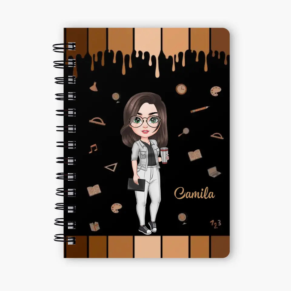 Teach Love Inspire - Personalized Custom Spiral Journal - Teacher's Day,  Appreciation Gift For Teacher