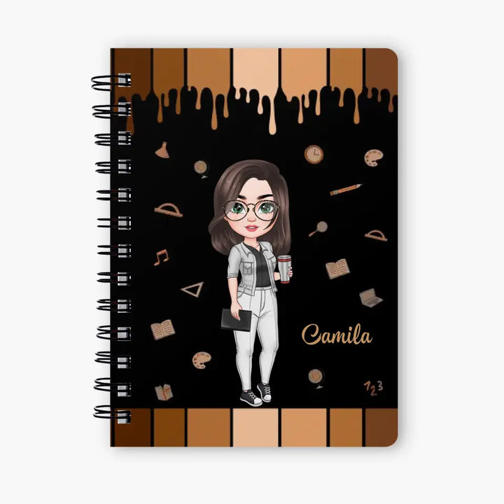 Teach Love Inspire - Personalized Custom Spiral Journal - Teacher's Day,  Appreciation Gift For Teacher