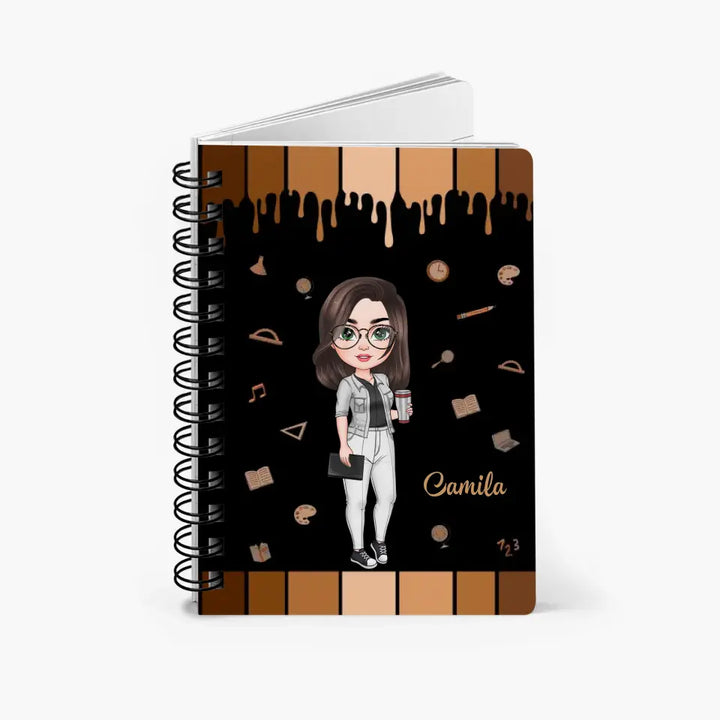 Teach Love Inspire - Personalized Custom Spiral Journal - Teacher's Day,  Appreciation Gift For Teacher