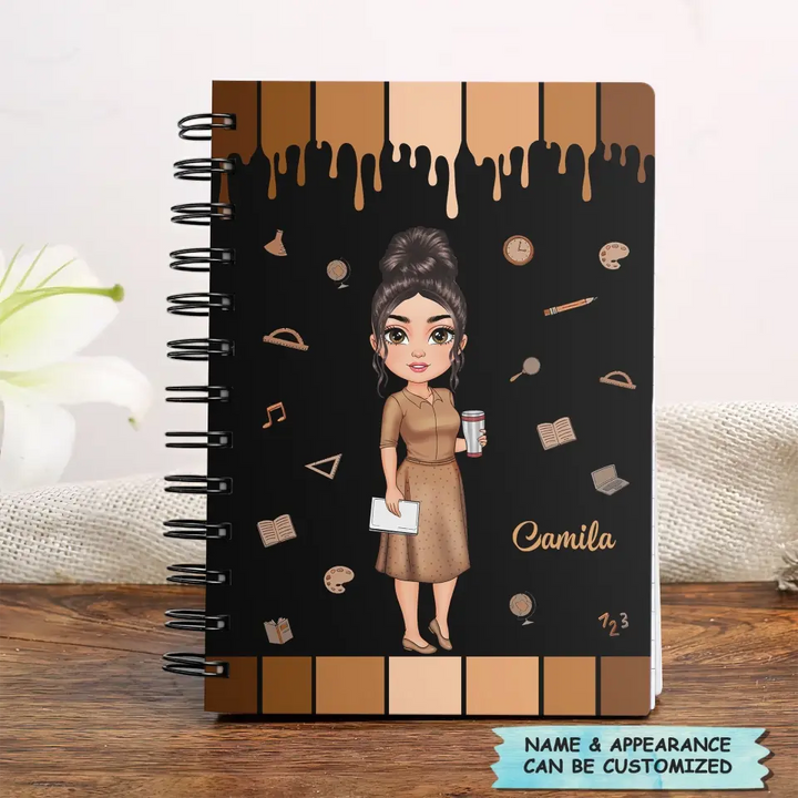 Teach Love Inspire - Personalized Custom Spiral Journal - Teacher's Day,  Appreciation Gift For Teacher