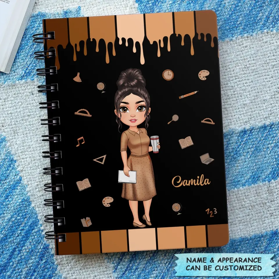 Teach Love Inspire - Personalized Custom Spiral Journal - Teacher's Day,  Appreciation Gift For Teacher