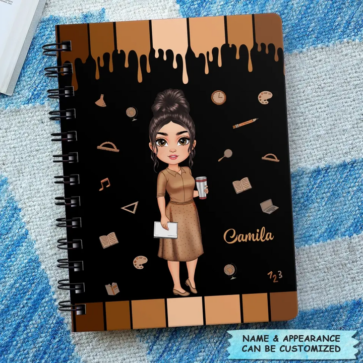 Teach Love Inspire - Personalized Custom Spiral Journal - Teacher's Day,  Appreciation Gift For Teacher