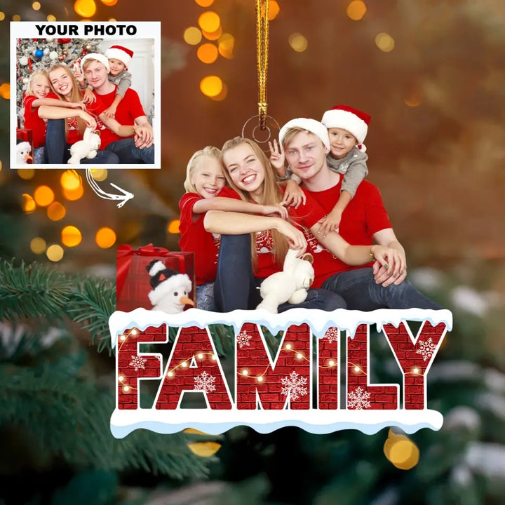 Customized Your Photo - Personalized Custom Photo Mica Ornament - Christmas Gift For Family Member, Mom, Dad, Husband, Wife, Friend, Pet AGCKH023