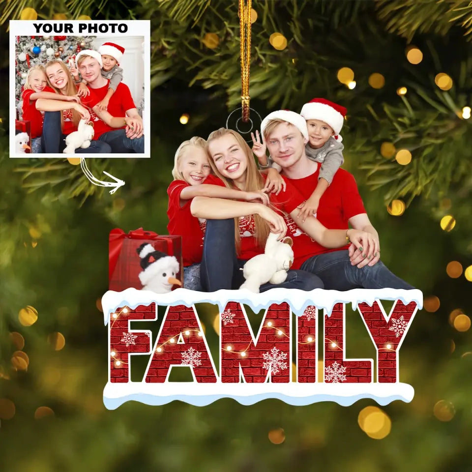 Customized Your Photo - Personalized Custom Photo Mica Ornament - Christmas Gift For Family Member, Mom, Dad, Husband, Wife, Friend, Pet AGCKH023