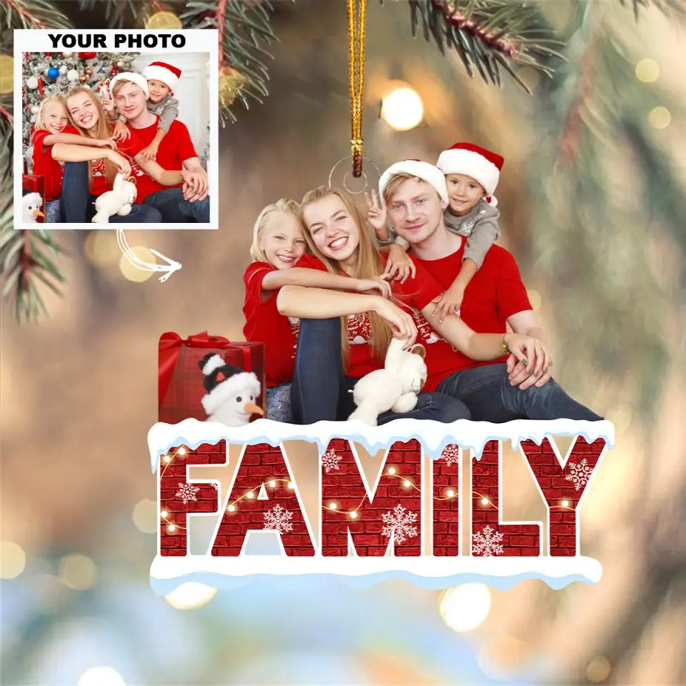 Customized Your Photo - Personalized Custom Photo Mica Ornament - Christmas Gift For Family Member, Mom, Dad, Husband, Wife, Friend, Pet AGCKH023