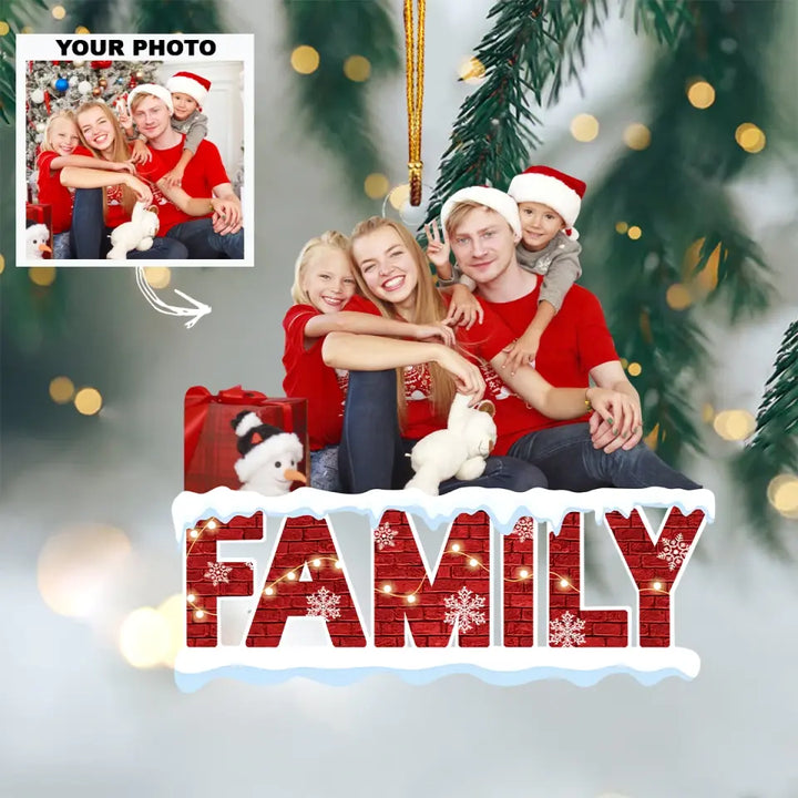 Customized Your Photo - Personalized Custom Photo Mica Ornament - Christmas Gift For Family Member, Mom, Dad, Husband, Wife, Friend, Pet AGCKH023