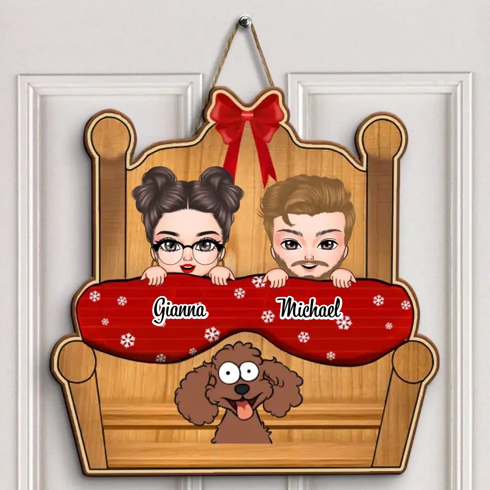 You Me And The Dogs - Personalized Custom Door Sign - Halloween Gift For Dog Lover, Dog Mom, Dog Dad, Dog Owner