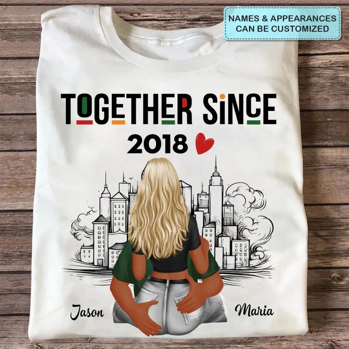 Together Since - Personalized Custom T-shirt - Anniversary Gift For Couple, Wife, Husband
