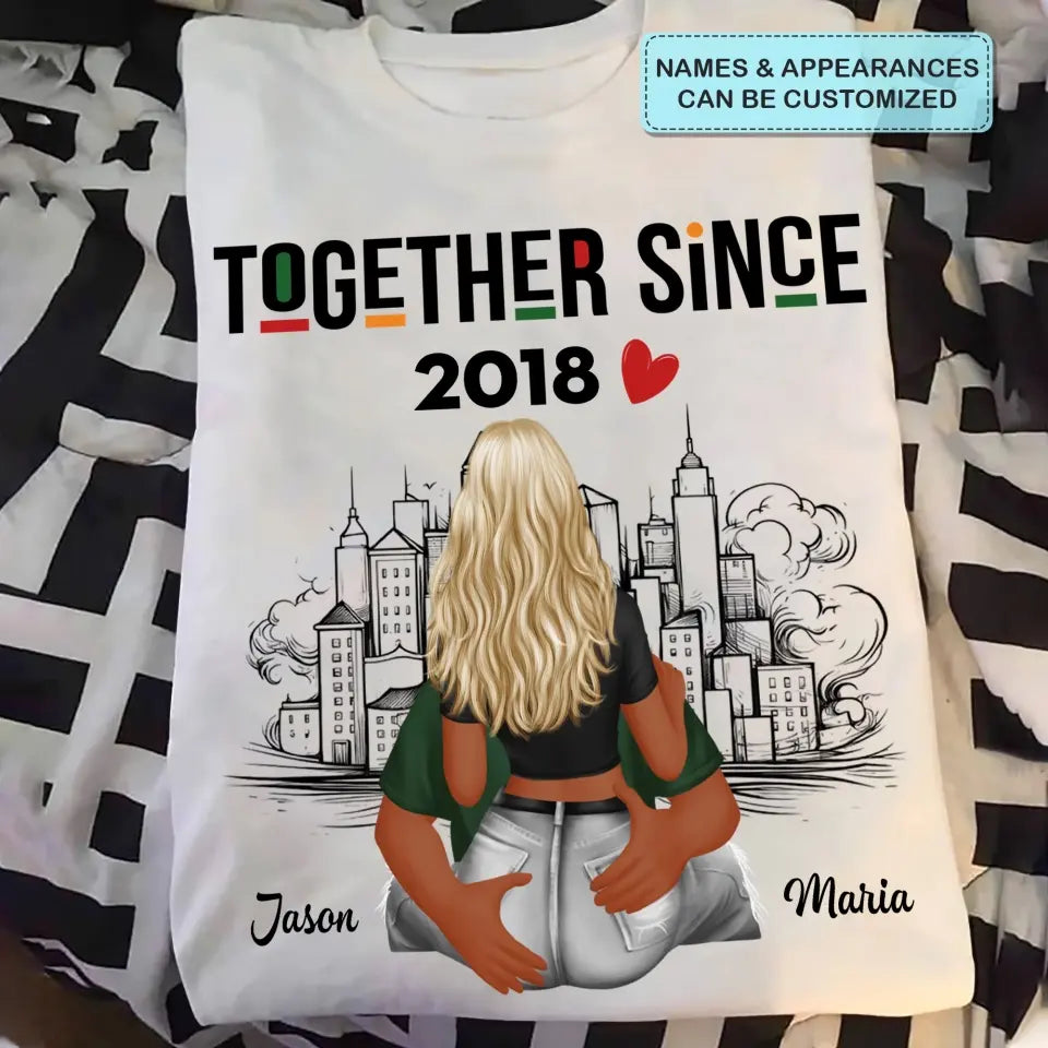 Together Since - Personalized Custom T-shirt - Anniversary Gift For Couple, Wife, Husband