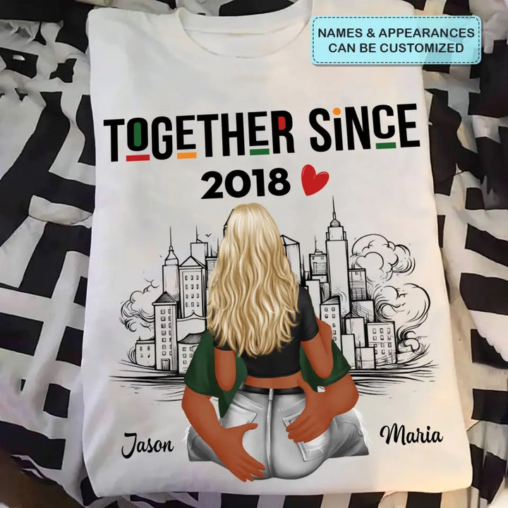 Together Since - Personalized Custom T-shirt - Anniversary Gift For Couple, Wife, Husband