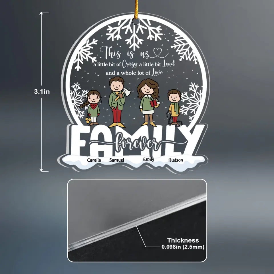 This Is Us - Personalized Custom Mica Ornament - Christmas Gift For Family Members