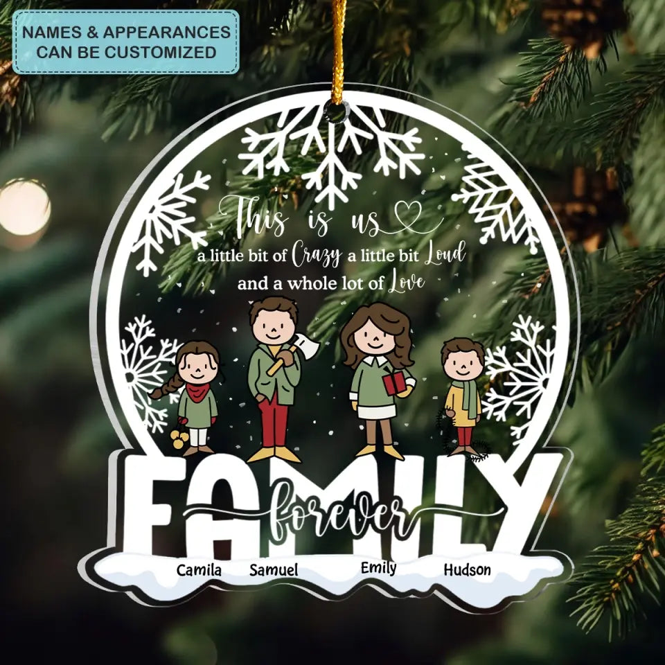 This Is Us - Personalized Custom Mica Ornament - Christmas Gift For Family Members
