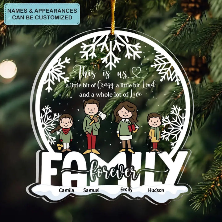 This Is Us - Personalized Custom Mica Ornament - Christmas Gift For Family Members