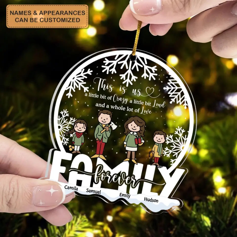 This Is Us - Personalized Custom Mica Ornament - Christmas Gift For Family Members