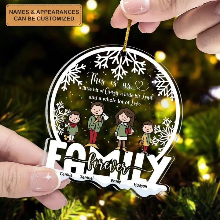 This Is Us - Personalized Custom Mica Ornament - Christmas Gift For Family Members