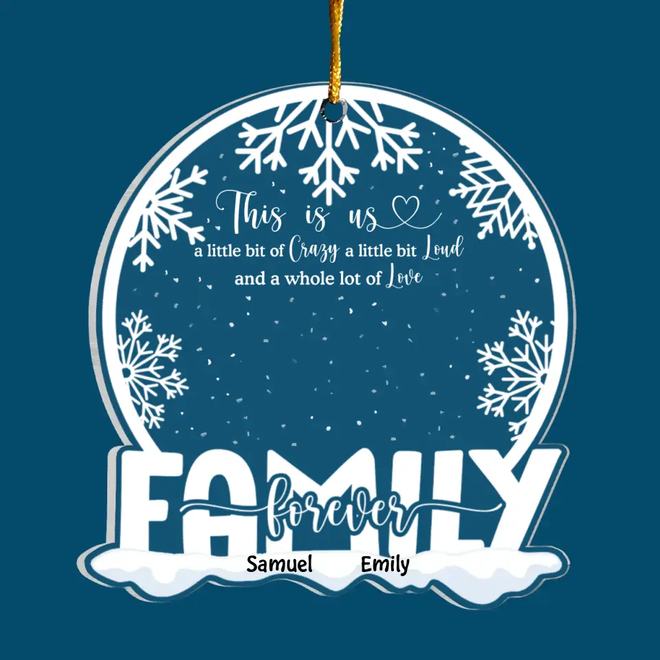 This Is Us - Personalized Custom Mica Ornament - Christmas Gift For Family Members
