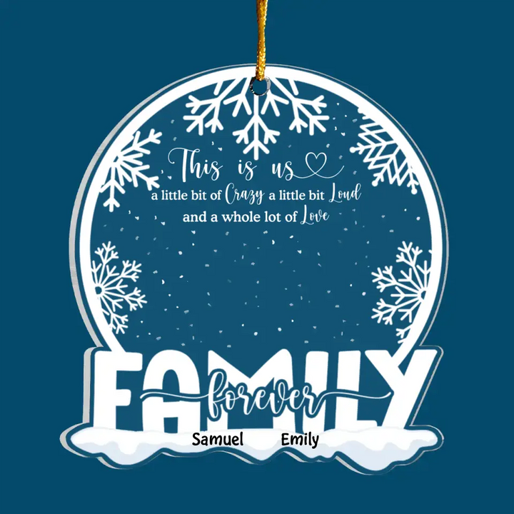 This Is Us - Personalized Custom Mica Ornament - Christmas Gift For Family Members