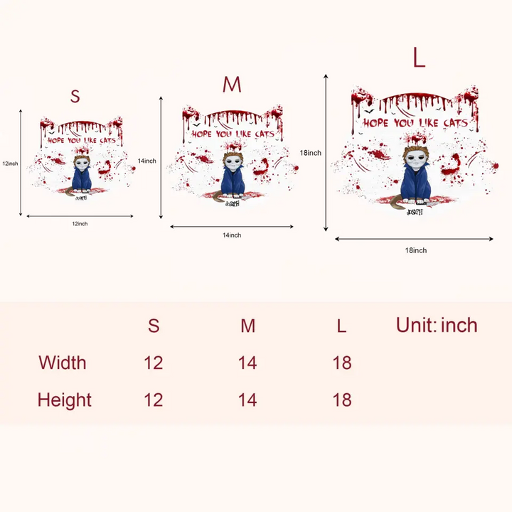 Personalized Custom Door Sign - Halloween Gift For Cat Mom, Cat Dad, Cat Lover, Cat Owner - Hope You Like Cats