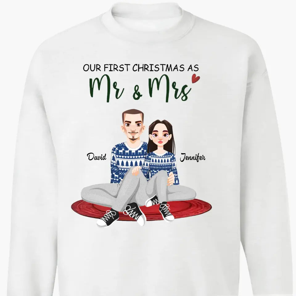 Together Since - Personalized Custom T-shirt - Christmas Gift For Couple, Wife, Husband