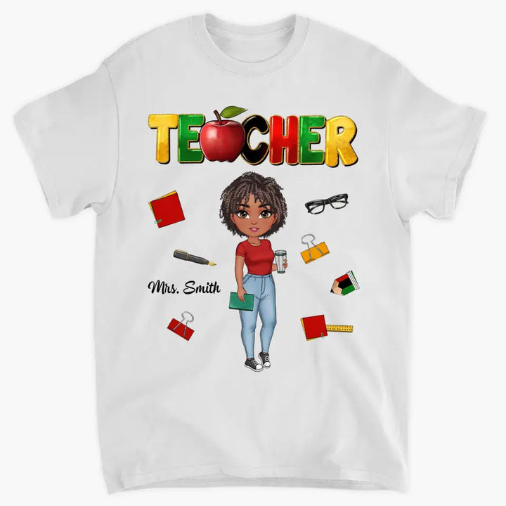 Juneteenth Teacher - Personalized Custom T-shirt - Teacher's Day, Appreciation Gift For Teacher