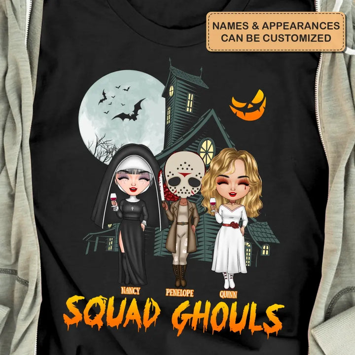Squad Ghouls - Personalized Custom T-shirt - Halloween Gift For Friends, Besties