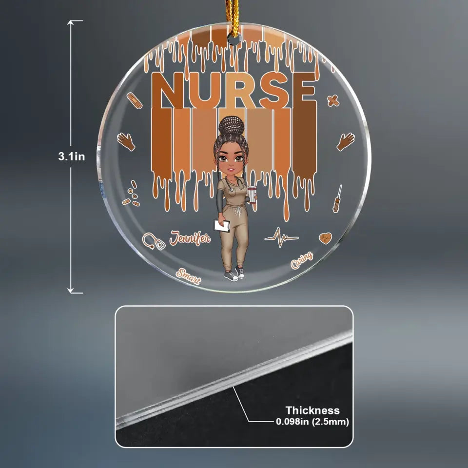 Love Nurse Life - Personalized Custom Mica Ornament - Nurse's Day, Appreciation Gift For Nurse