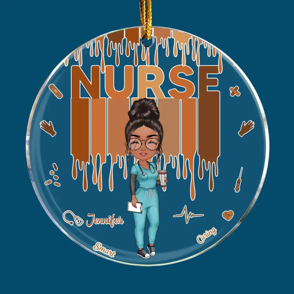 Love Nurse Life - Personalized Custom Mica Ornament - Nurse's Day, Appreciation Gift For Nurse