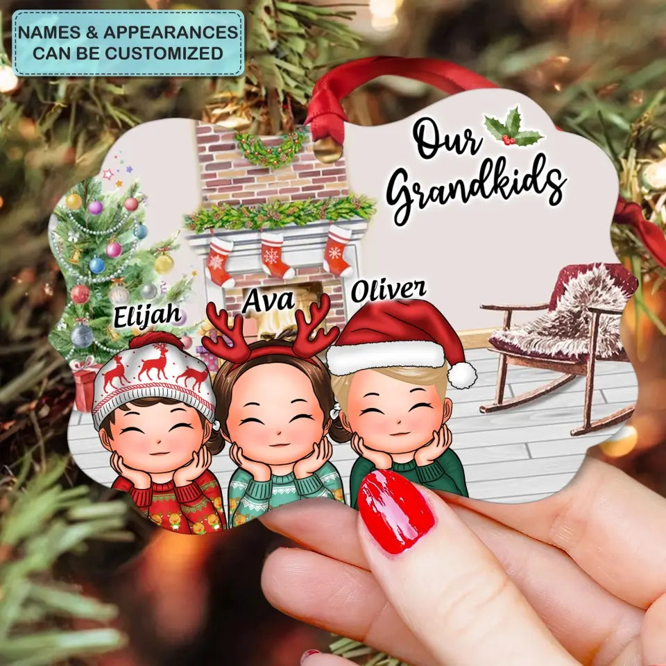 Our Grandkids - Personalized Custom Aluminium Ornament - Christmas Gift For Family Members
