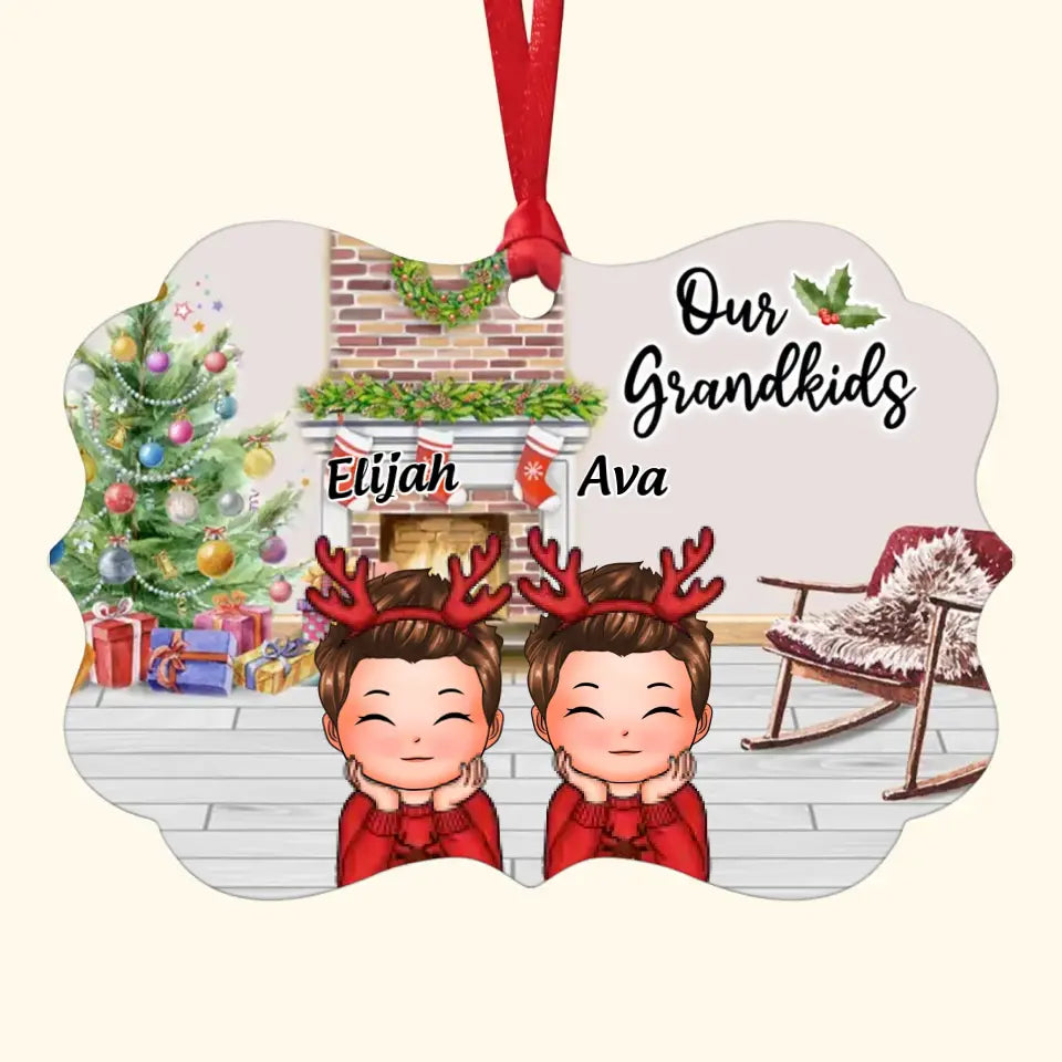 Our Grandkids - Personalized Custom Aluminium Ornament - Christmas Gift For Family Members