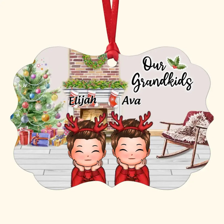Our Grandkids - Personalized Custom Aluminium Ornament - Christmas Gift For Family Members