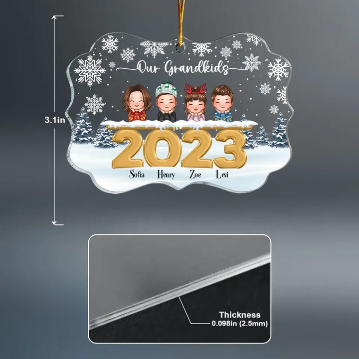 Our Grandkids - Personalized Custom Mica Ornament - Christmas Gift For Family Members